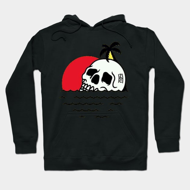 Skull island Hoodie by OldSchoolRetro